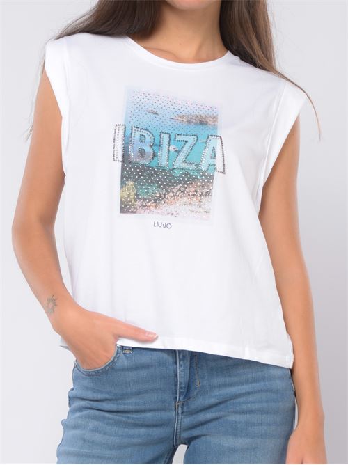 T-shirt da donna in cotone Liu Jo | MA4332J5003.N9277